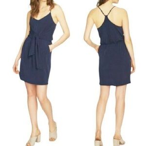 1. State Navy Front Tie Dress